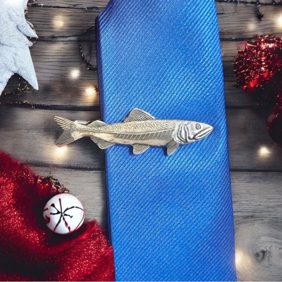 Fish Tie Clip/Bar Imported From Japan Amazing Craftsmanship Christmas Gift New - Picture 11 of 14